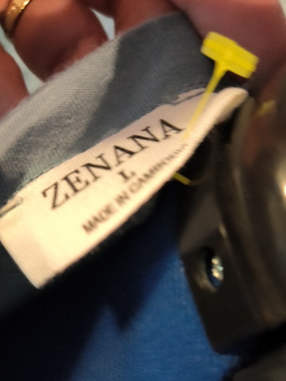 Zenana Classic V-Neck Women's Tee - Light Blue/Gray - Picture 6 of 9